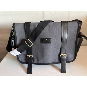 London Fog Luggage New With Tags Grey Black Messenger Bag ($108 MRP)